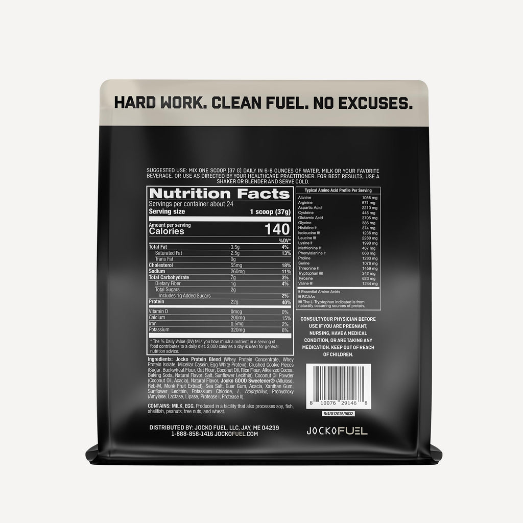 Jocko Fuel Whey Protein Powder, Chocolate Peanut Butter, 22g Protein, Digestive Enzymes + Probiotic Blend, No Sugar Added, with Essential Amino Acids + Electrolyte Minerals, 25 Servings