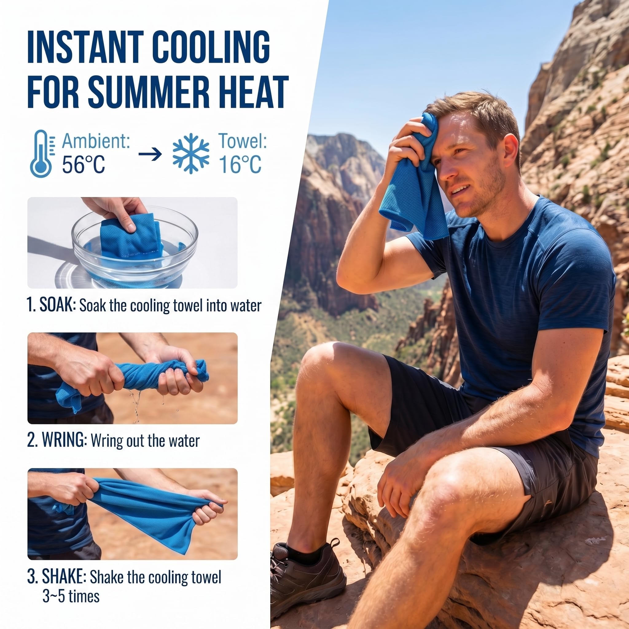 4 Packs Cooling Towels for Neck and Face(40"x 12"), Cool Sweat Towels for Hot Weather, Cooling Towels for Athletes, Lightweight Soft Breathable Towels for Yoga, Sport, Workout, Running, Gym, Camping