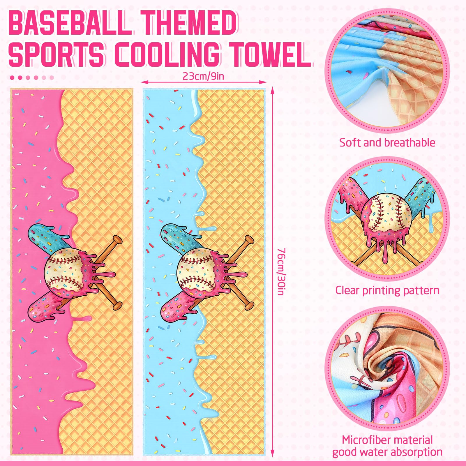 12 count Sports Cooling Towels Baseball Basketball Softball 40 x 12 Inch Breathable Soccer Football Volleyball Microfiber Ice Towel Fast Drying for Sport Party Favors Team Gift(Yellow,Softball)