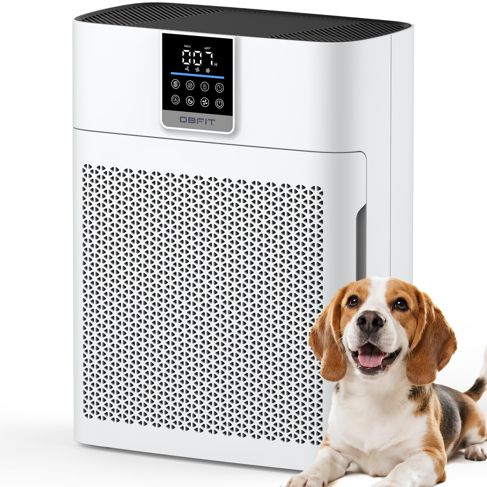 Air Purifiers for Home Large Room up to 2180 Sq Ft, DBFIT HEPA Air Purifier with Washable Nylon Pre-Filter, PM2.5 Air Quality Sensor, Air Cleaner for Pet Hair, Odor, Smoke, Dust, Pollen AP2410