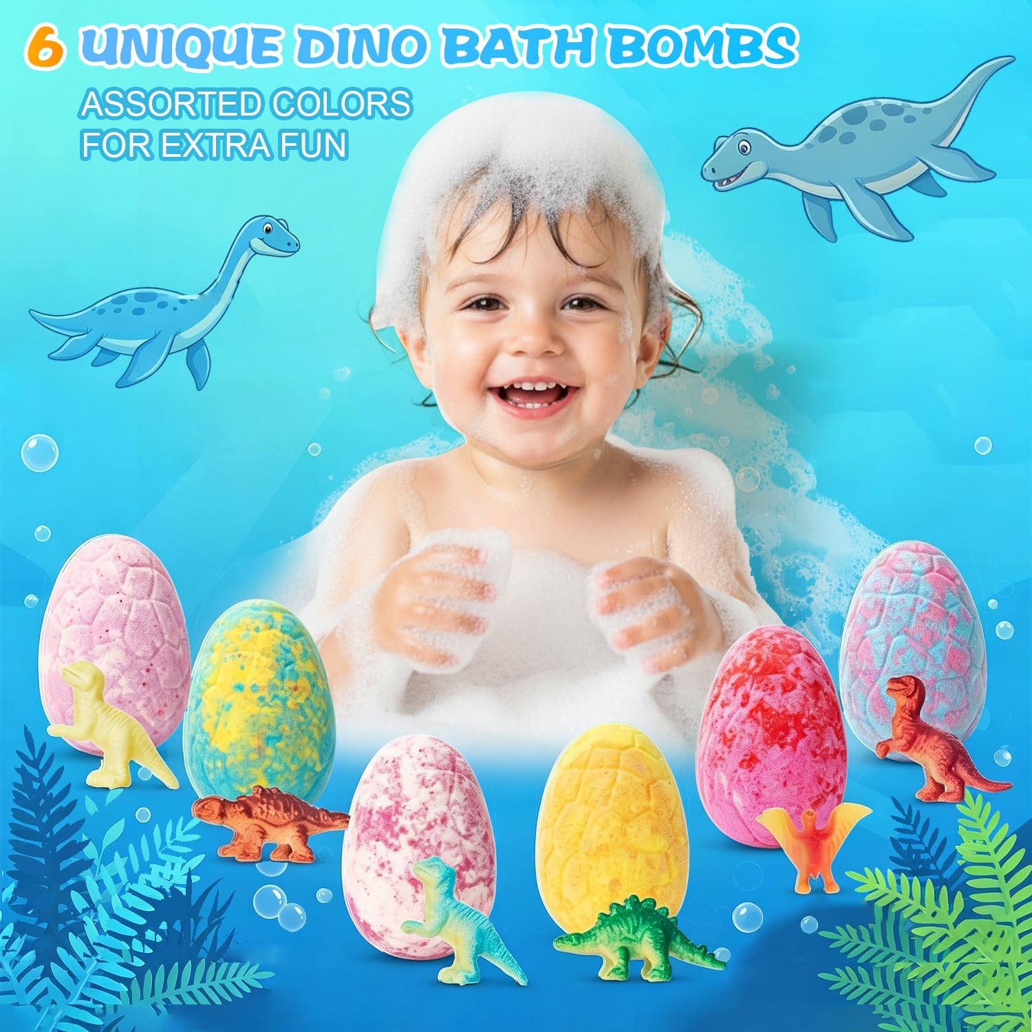 Bath Bombs with Toys Inside, Kids Bath Bombs with Surprise Inside, Play Fizz Bubble Bath Bomb for Boys Girls, Natural Organic Non Toxic Bath Ball Gift Set for Women Men (Sea Animal 12Pcs)