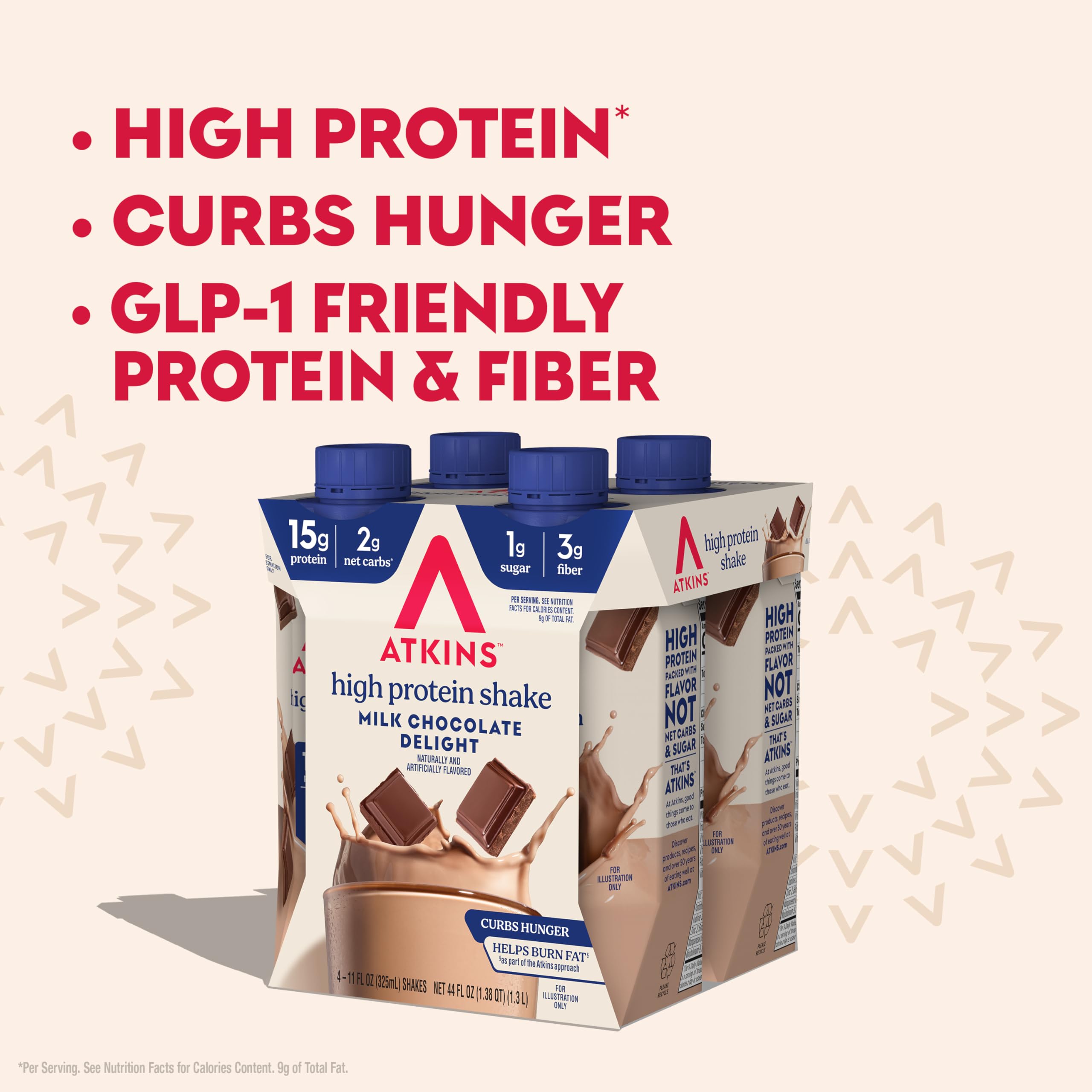 Atkins Chocolate Banana Protein-Rich Shake. With B Vitamins and Protein. Made with Real Fruit. Keto-Friendly and Gluten Free, 11 Fl Oz (Pack of 12)