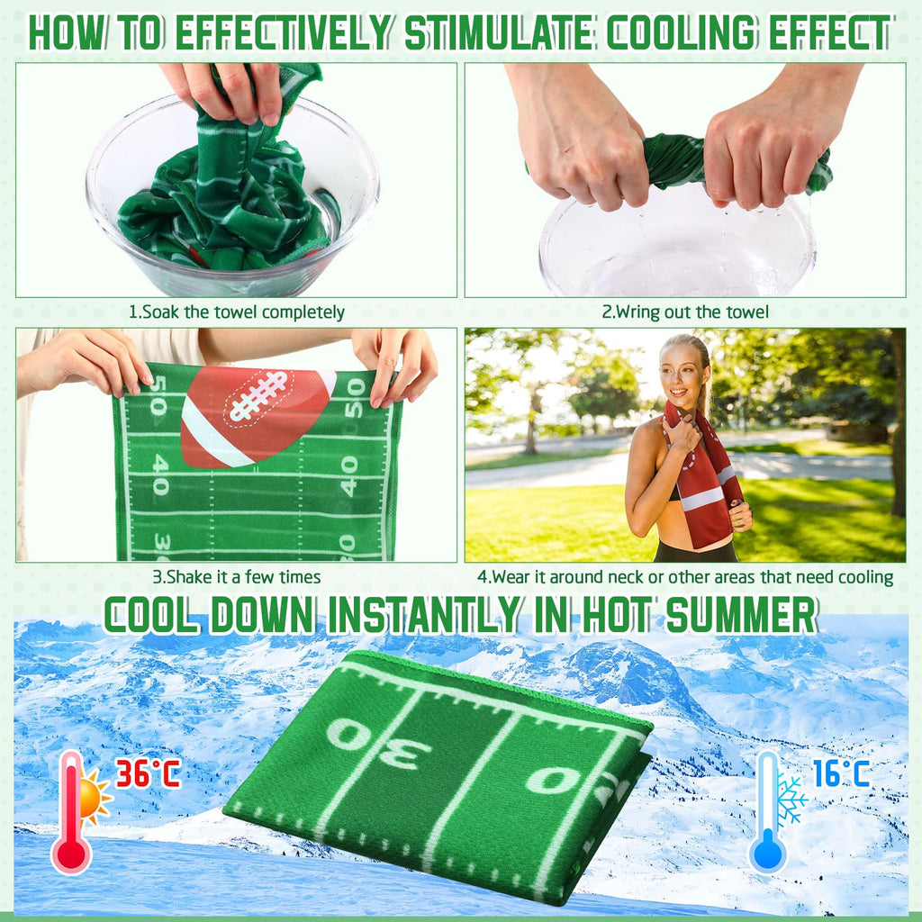 12 count Sports Cooling Towels Baseball Basketball Softball 40 x 12 Inch Breathable Soccer Football Volleyball Microfiber Ice Towel Fast Drying for Sport Party Favors Team Gift(Yellow,Softball)
