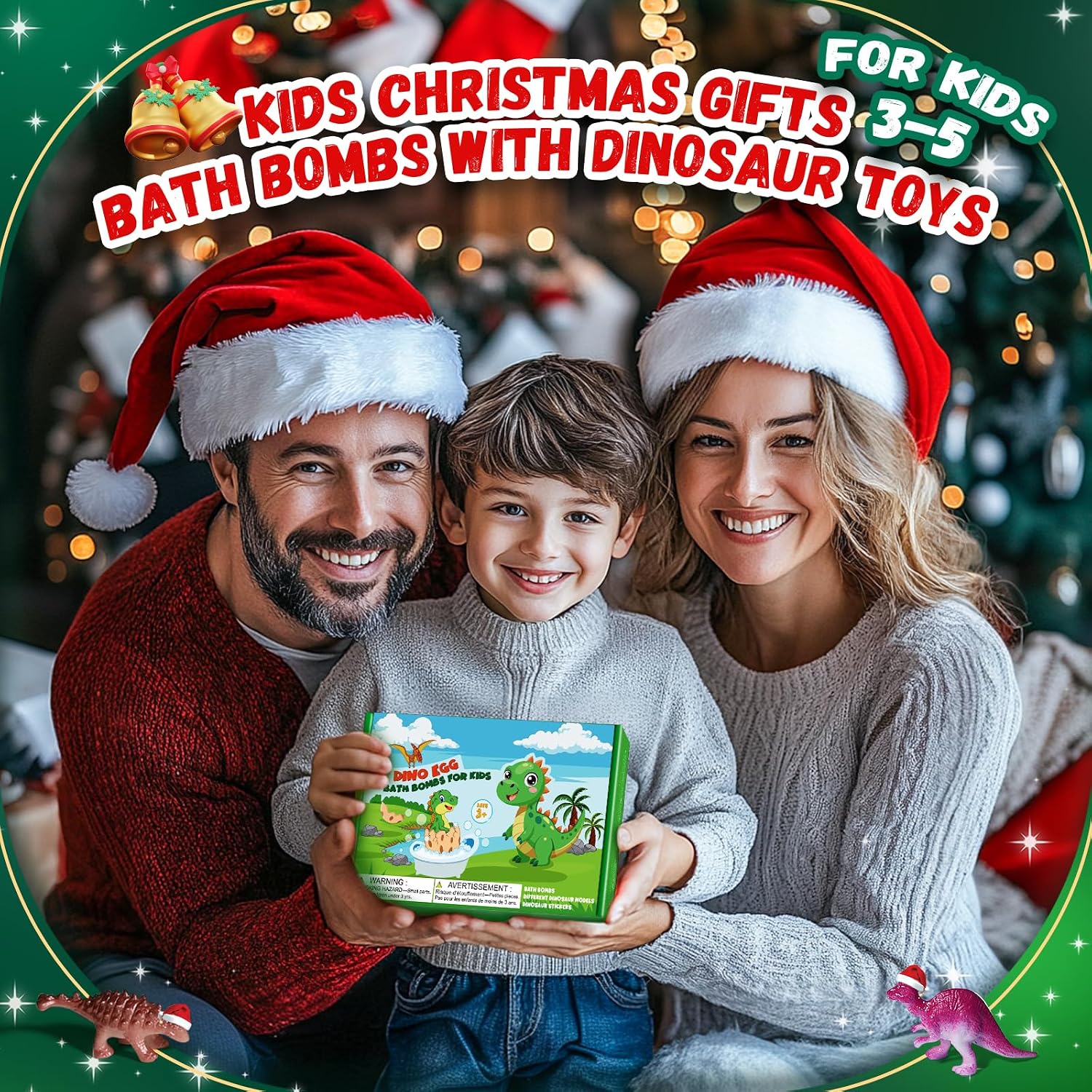 Bath Bombs for Kids with Dragon Toys Inside, Boo Basket Stuffers, Sanyi Dinosaur Toys Gifts for Kids 3-7, Dino Egg Fillers Bubble Bath Birthday Gifts Christmas Stocking Stuffers for Boys Toddler