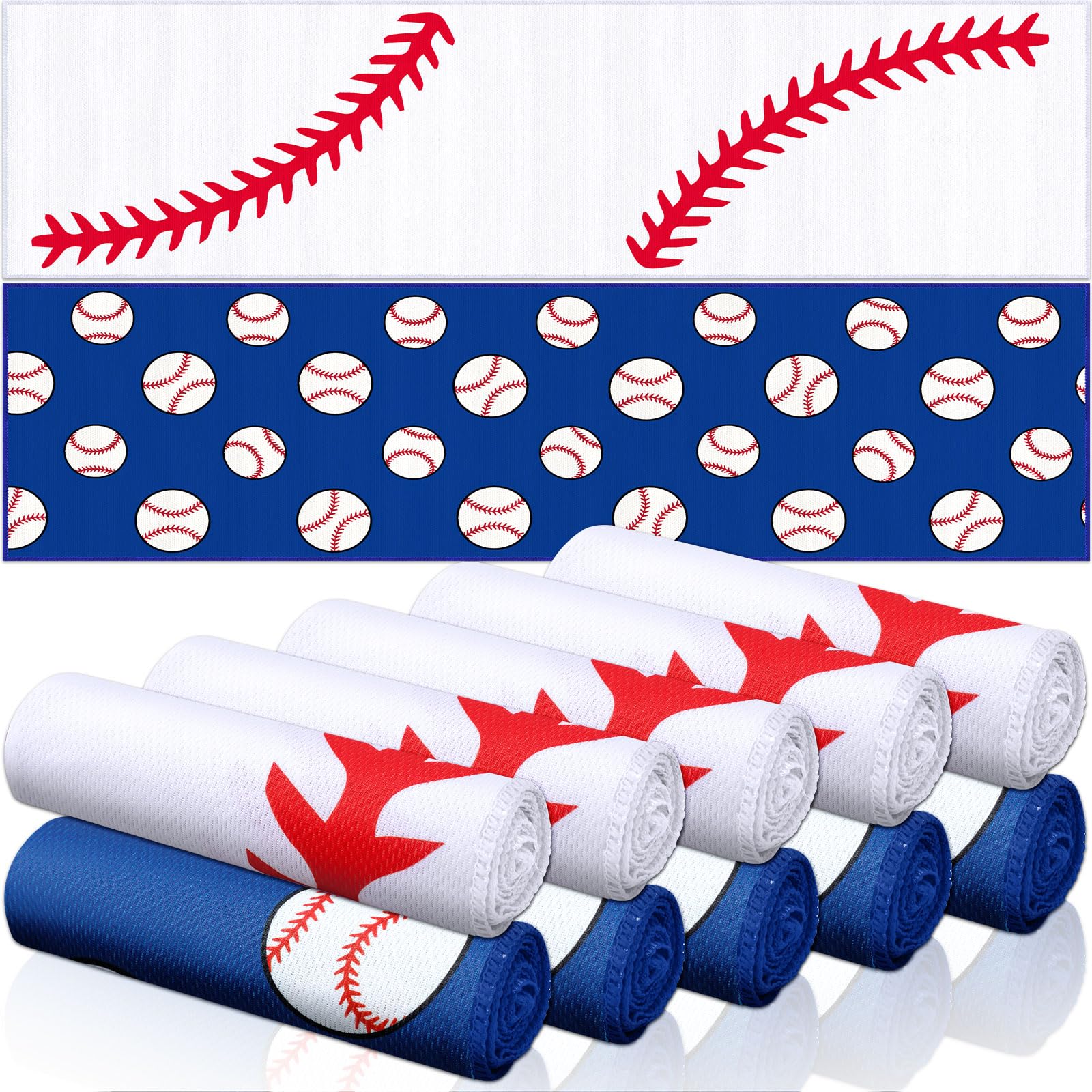 12 count Sports Cooling Towels Baseball Basketball Softball 40 x 12 Inch Breathable Soccer Football Volleyball Microfiber Ice Towel Fast Drying for Sport Party Favors Team Gift(Yellow,Softball)