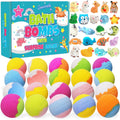 Bath Bombs for Kids with Surprise Inside, 20 Pack Kids Bath Bombs Gift Set with Toys for Girls Boys, Handmade Child-Safe Bubble Bath Fizzy Balls Kit for Birthday, Summer Fun, Christmas