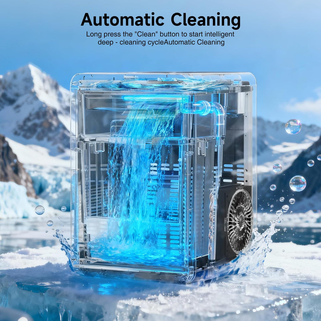 Nugget Ice Maker Countertop, 44Lbs/24H Pebble Ice Maker with Water Tank, Soft Chewable Pellet Ice Machine with Self-Cleaning for Kitchens/Home/Office
