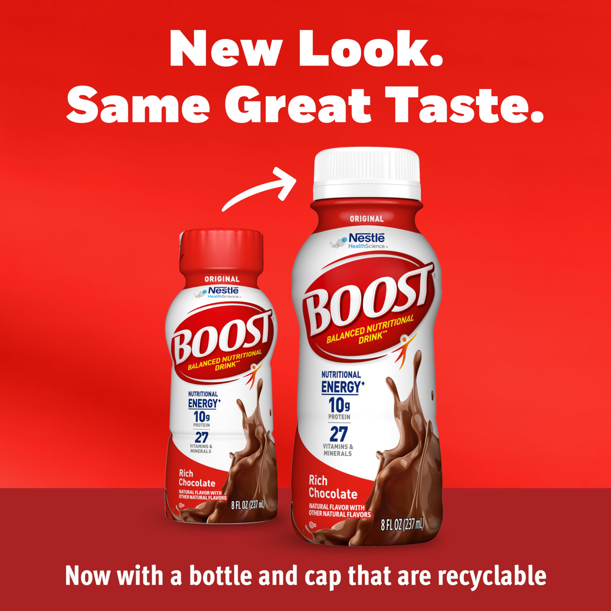 BOOST Original Ready to Drink Nutritional Drinks, Peaches & Creme, 8 Fl Oz (Pack of 24)