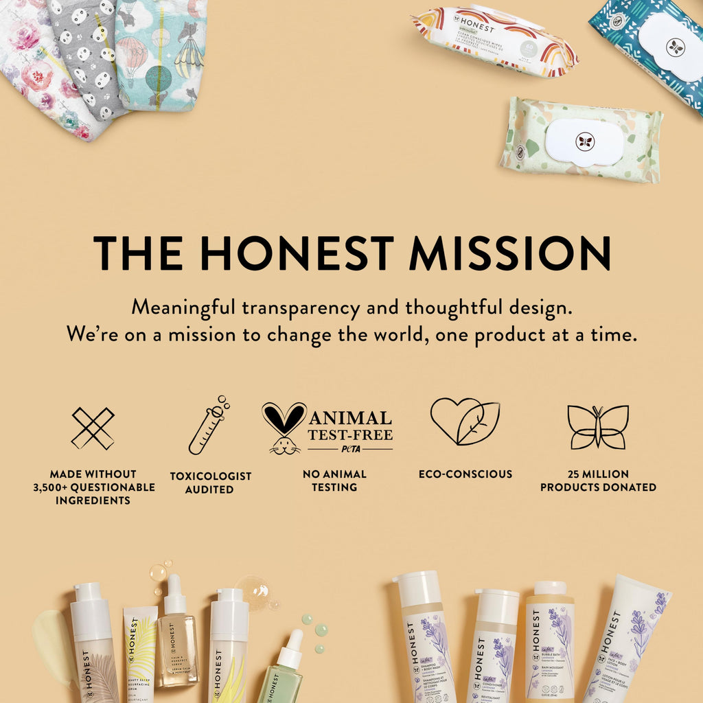 The Honest Company Foaming Bubble Bath Gentle for Baby, Naturally Derived, Tear-free, Hypoallergenic, Fragrance Free, Sensitive, 12 fl oz