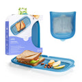 Ubbi Platemate Reusable Silicone Storage Bag, Smoothie Purple | Opens Flat as Placemat, Dishwasher & Freezer-Safe, Lunch Container, Leakproof Sandwich & Snack Bag, Easy to Clean, BPA-Free
