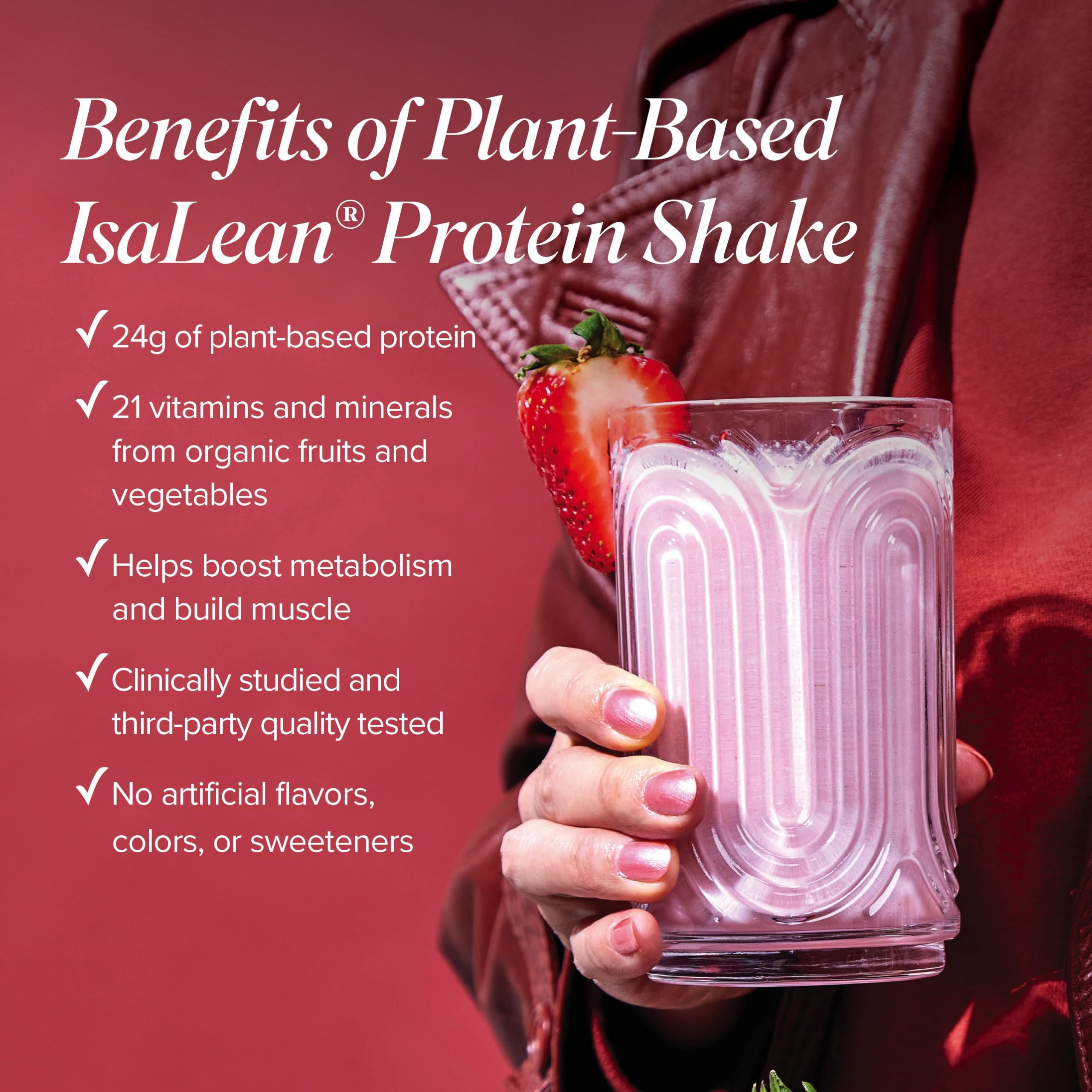Isagenix Plant-Based IsaLean Protein Shake - Energy Powder with Whole-Food Sourced Vitamins - Supports Lean Muscle Growth & Healthy Metabolism - Rich Chocolate, 27.2 oz (14 Servings)
