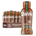 OWYN Only What You Need Double Shot Caramel Macchiato Flavored Protein Shake, 20g Protein, 0g Sugar, 3g Fiber, 180mg Caffeine, Dairy Free, Plant Based Protein Drink, 12 Count