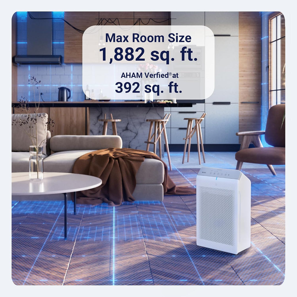 WINIX 5530 Air Purifier (New Generation of 5500-2 with App Control) for Home Large Room Up to 1882 Ft² in 1 Hr, True HEPA, High Deodorization Carbon Filter and Auto Mode, Captures Pet Allergies, Smoke