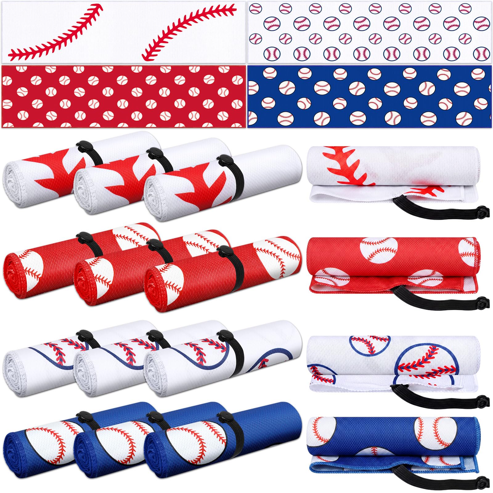 12 count Sports Cooling Towels Baseball Basketball Softball 40 x 12 Inch Breathable Soccer Football Volleyball Microfiber Ice Towel Fast Drying for Sport Party Favors Team Gift(Yellow,Softball)