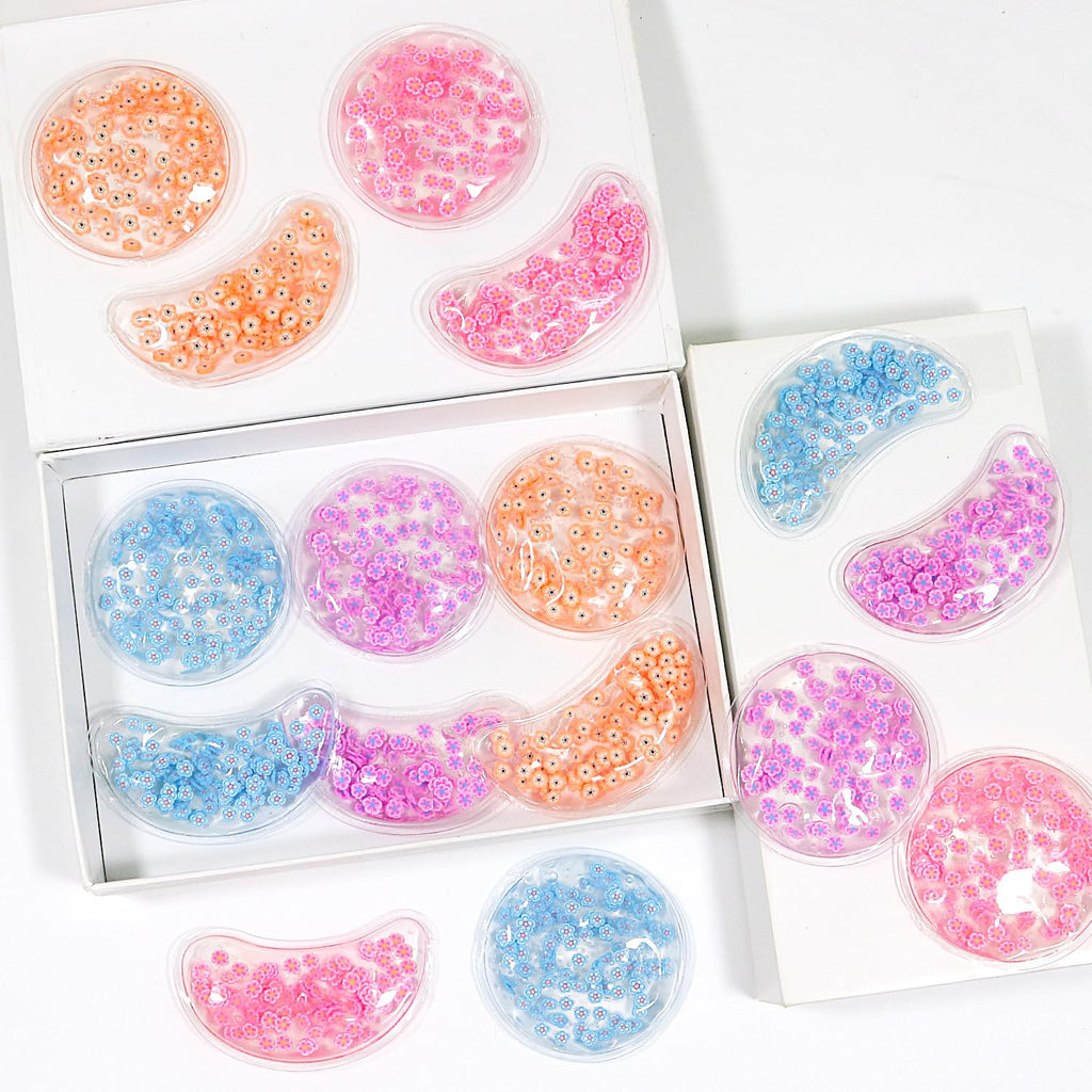 4PCS Gel Eye Ice Pack Set Reusable, Cold and Hot Compress for Eyes, Ice Pack for Eyes, Cooling Eye Pads for Eye Strain, Swelling, Redness, Dark Circles, Puffy Eyes, and Eye Recovery Surgery.
