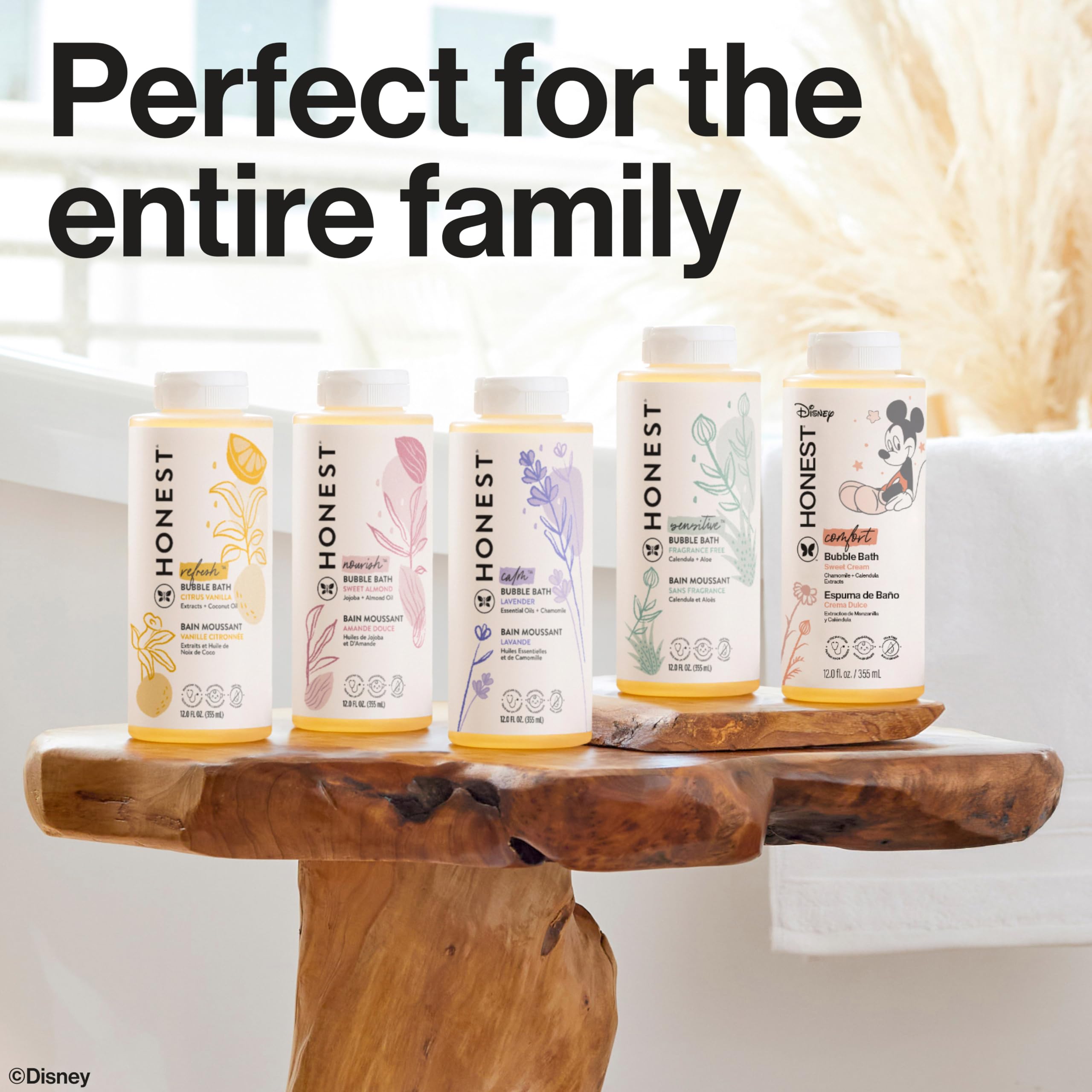 The Honest Company Foaming Bubble Bath Gentle for Baby, Naturally Derived, Tear-free, Hypoallergenic, Fragrance Free, Sensitive, 12 fl oz