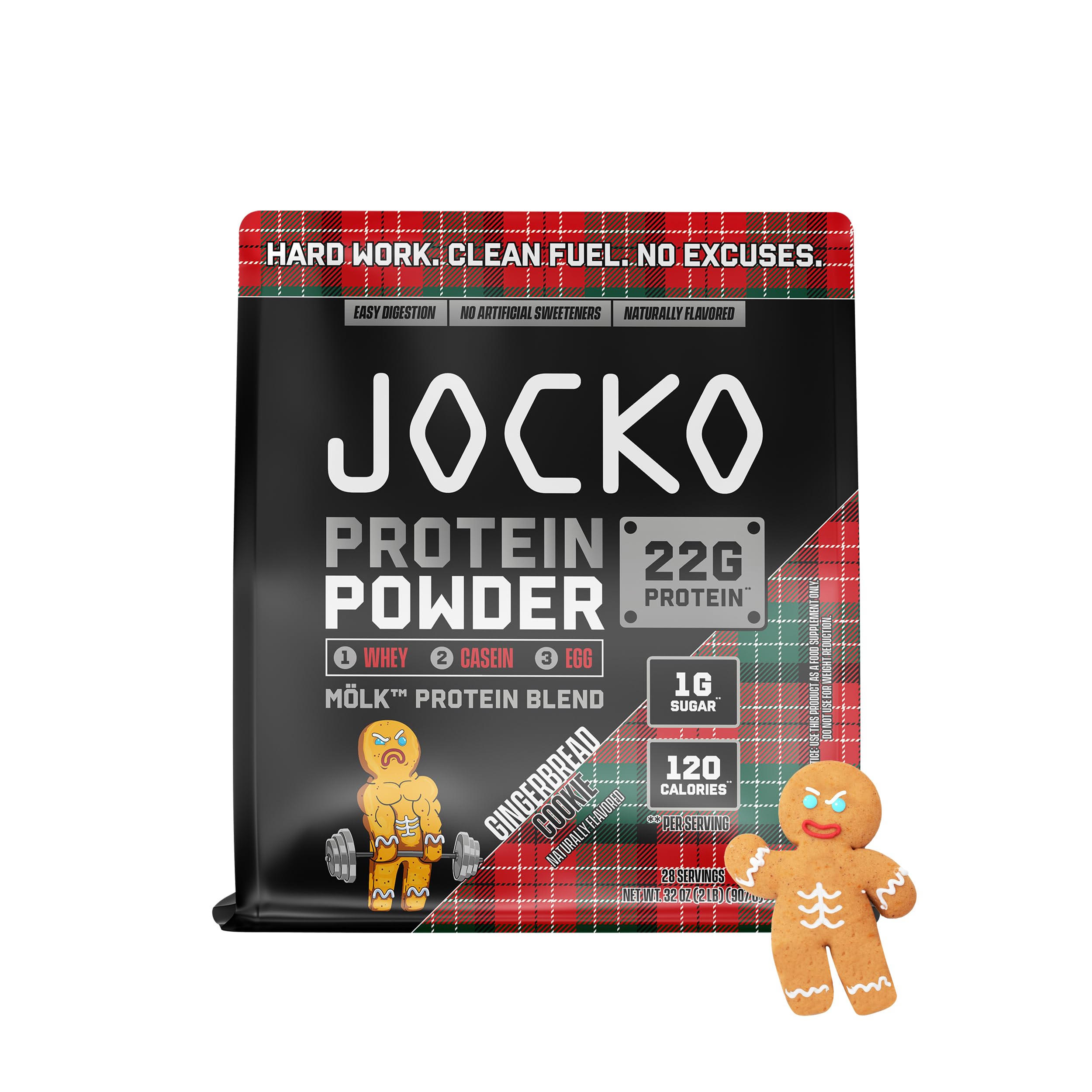 Jocko Fuel Whey Protein Powder, Chocolate Peanut Butter, 22g Protein, Digestive Enzymes + Probiotic Blend, No Sugar Added, with Essential Amino Acids + Electrolyte Minerals, 25 Servings