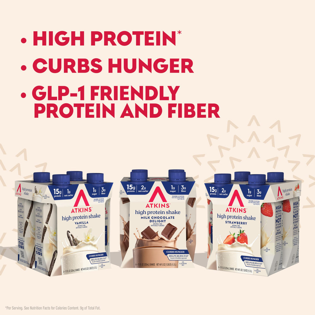Atkins Chocolate Banana Protein-Rich Shake. With B Vitamins and Protein. Made with Real Fruit. Keto-Friendly and Gluten Free, 11 Fl Oz (Pack of 12)