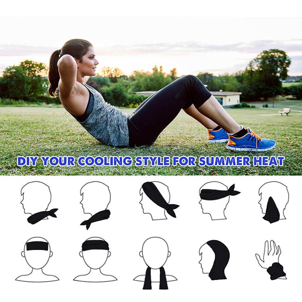 4 Packs Cooling Towels for Neck and Face(40"x 12"), Cool Sweat Towels for Hot Weather, Cooling Towels for Athletes, Lightweight Soft Breathable Towels for Yoga, Sport, Workout, Running, Gym, Camping