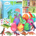Bath Bombs for Kids with Surprise Toys Inside - 9 Pack Dinosaur Bath Bombs Gift Set, Dinosaur Toys for Kids 3 4 5 6 7 8 9 Years, Birthday Gifts for Kids, Bubble Bath Fizzes Bath Toy