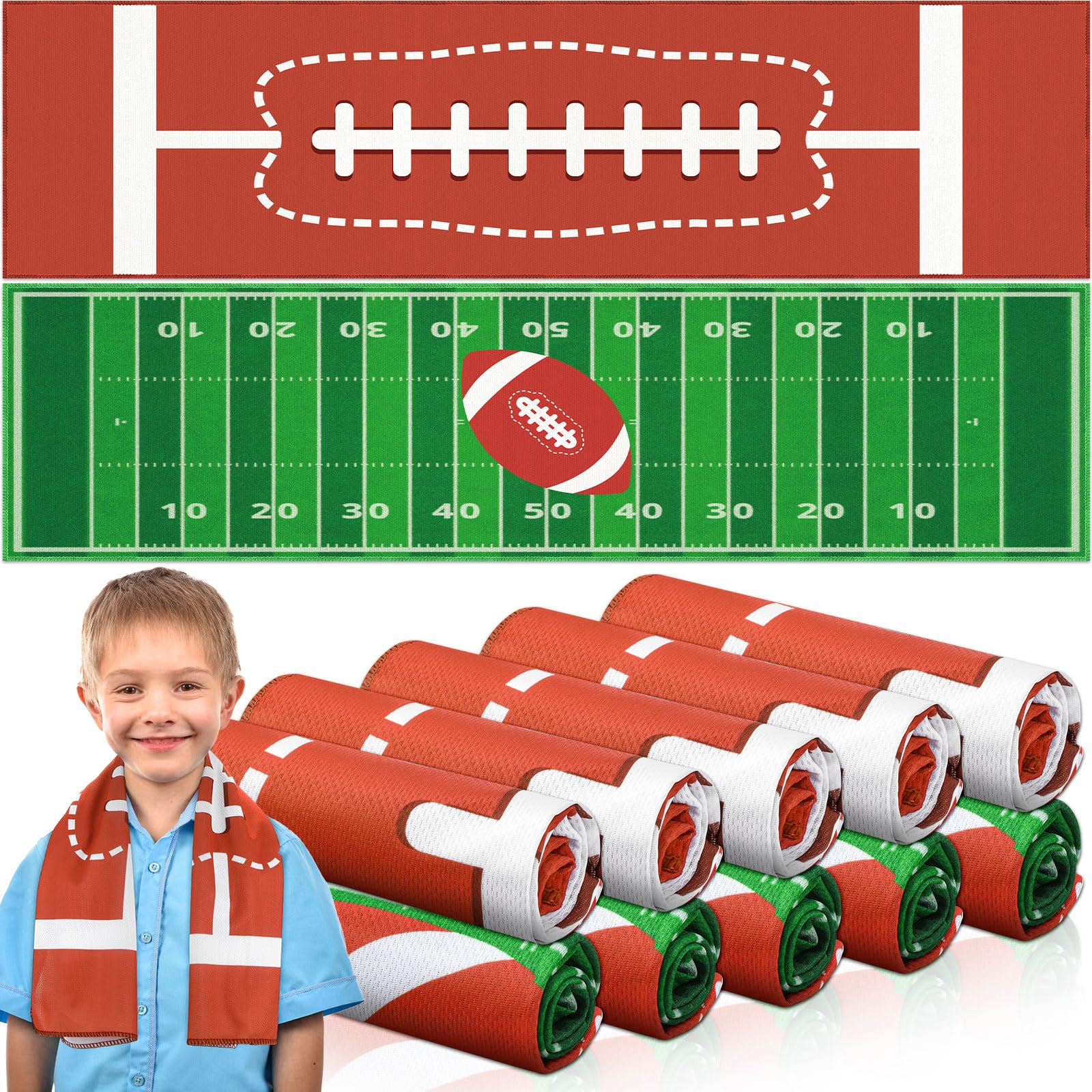 12 count Sports Cooling Towels Baseball Basketball Softball 40 x 12 Inch Breathable Soccer Football Volleyball Microfiber Ice Towel Fast Drying for Sport Party Favors Team Gift(Yellow,Softball)