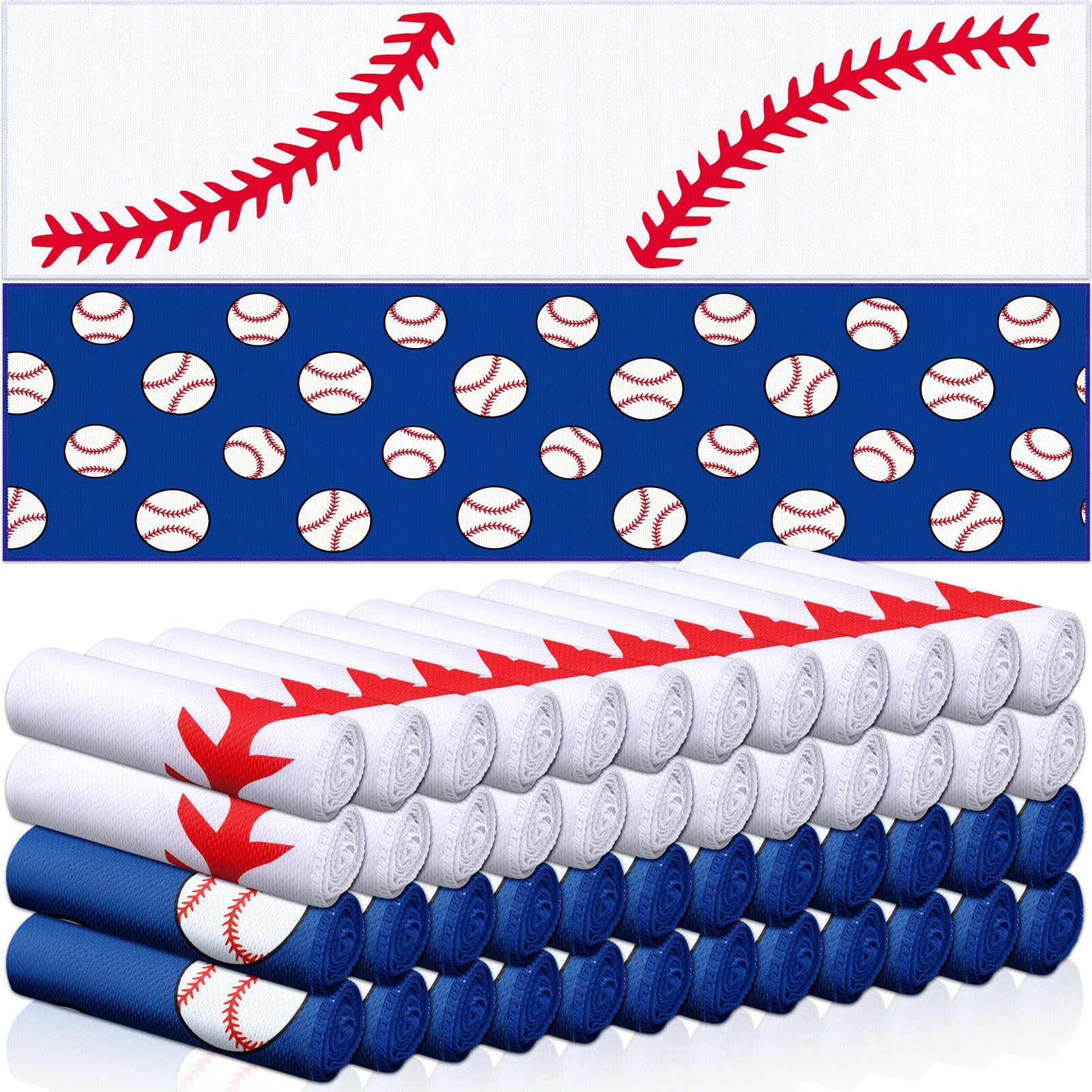 12 count Sports Cooling Towels Baseball Basketball Softball 40 x 12 Inch Breathable Soccer Football Volleyball Microfiber Ice Towel Fast Drying for Sport Party Favors Team Gift(Yellow,Softball)