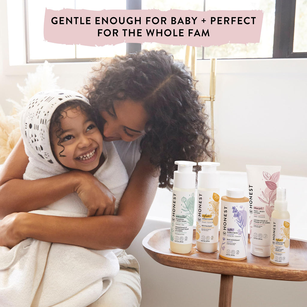 The Honest Company Foaming Bubble Bath Gentle for Baby, Naturally Derived, Tear-free, Hypoallergenic, Fragrance Free, Sensitive, 12 fl oz