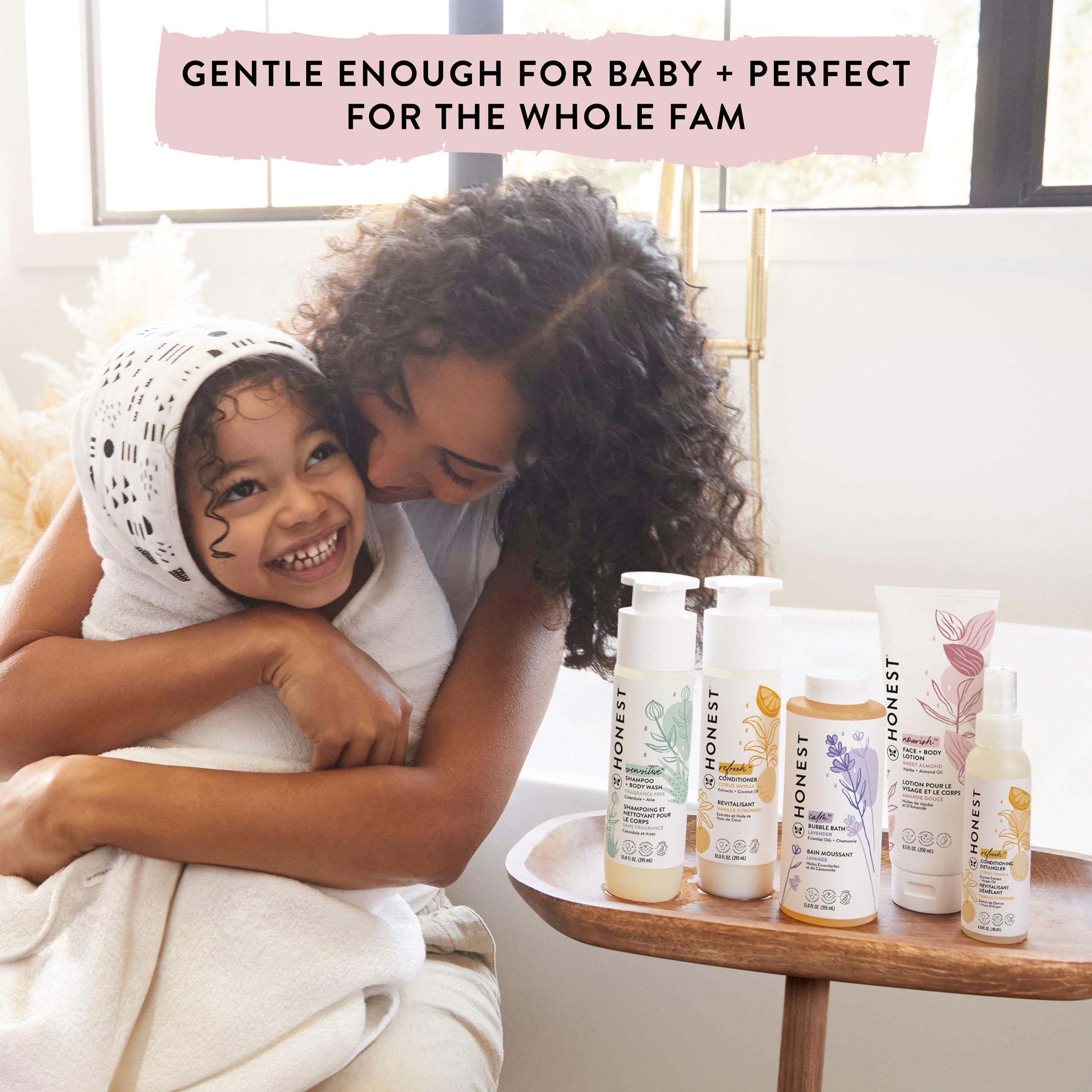 The Honest Company Foaming Bubble Bath Gentle for Baby, Naturally Derived, Tear-free, Hypoallergenic, Fragrance Free, Sensitive, 12 fl oz