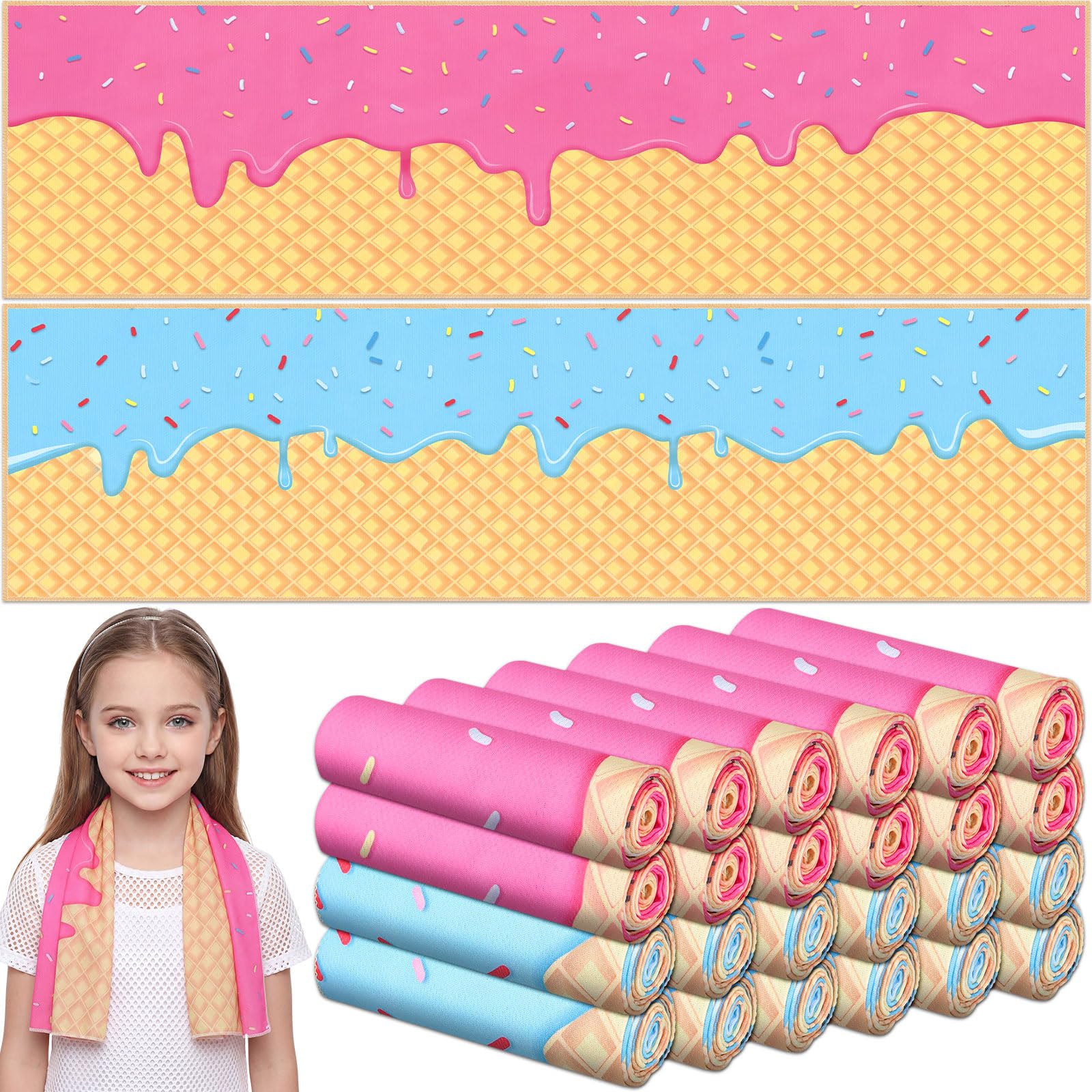 12 count Sports Cooling Towels Baseball Basketball Softball 40 x 12 Inch Breathable Soccer Football Volleyball Microfiber Ice Towel Fast Drying for Sport Party Favors Team Gift(Yellow,Softball)