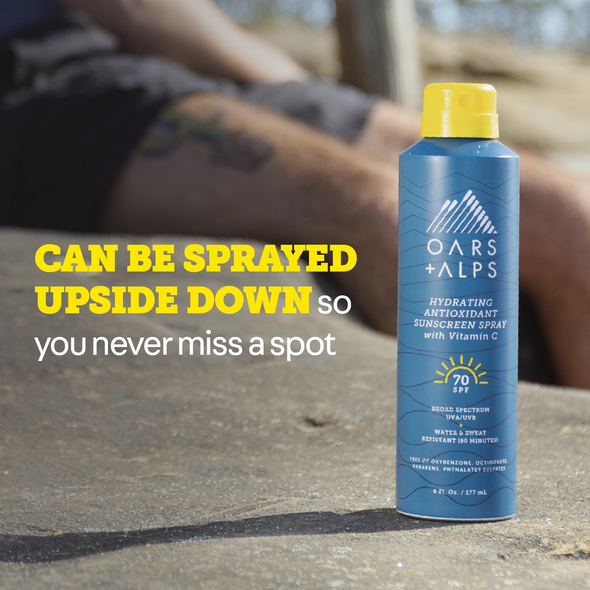Oars + Alps SPF 50 Face & Body Broad Spectrum Sunscreen Spray | Fast-Absorbing, Lightweight, Non-Greasy, Hawaii Reef Act 104 Compliant, Water-Resistant, Octinoxate + Oxybenzone Free, 6 Oz, 1 Pack