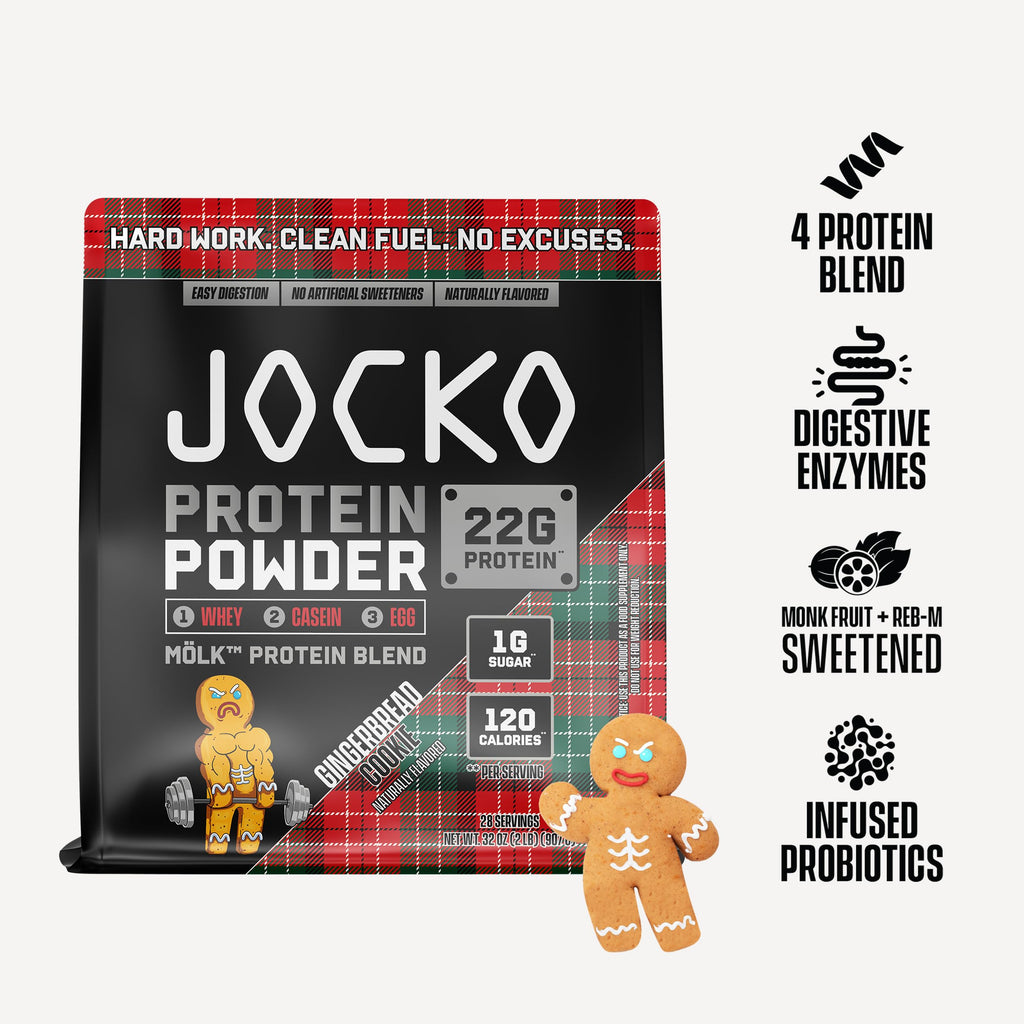 Jocko Fuel Whey Protein Powder, Chocolate Peanut Butter, 22g Protein, Digestive Enzymes + Probiotic Blend, No Sugar Added, with Essential Amino Acids + Electrolyte Minerals, 25 Servings