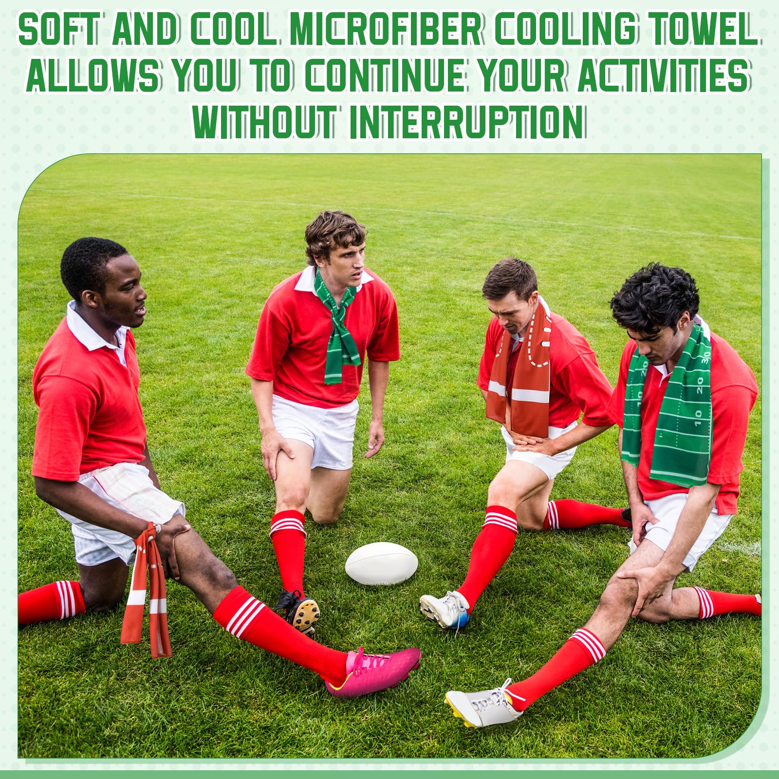 12 count Sports Cooling Towels Baseball Basketball Softball 40 x 12 Inch Breathable Soccer Football Volleyball Microfiber Ice Towel Fast Drying for Sport Party Favors Team Gift(Yellow,Softball)