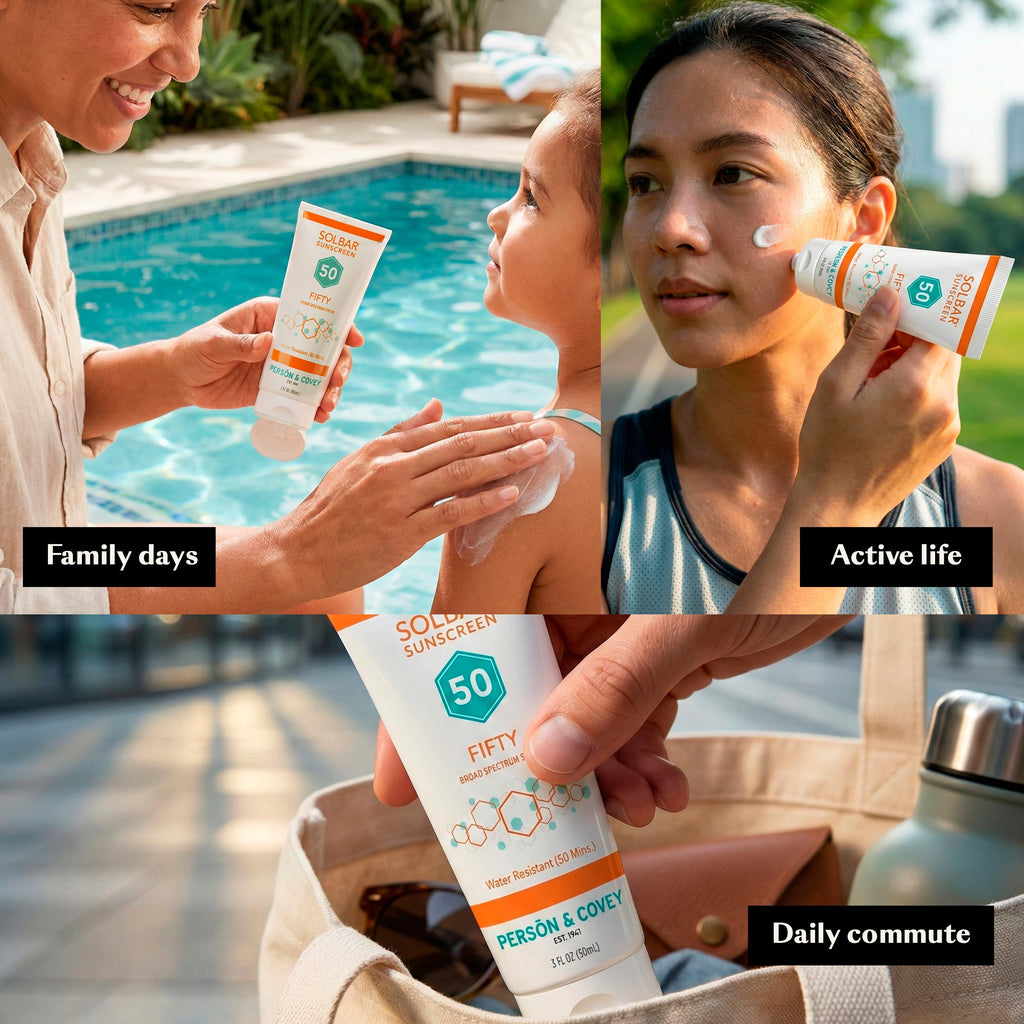 Solbar Fifty SPF 50 Sunscreen for Face & Body — Broad Spectrum SPF 50 Sun Cream, Water-Resistant 80 Minutes, Non-Comedogenic Travel Size 3 Fl. Oz., Fragrance Free