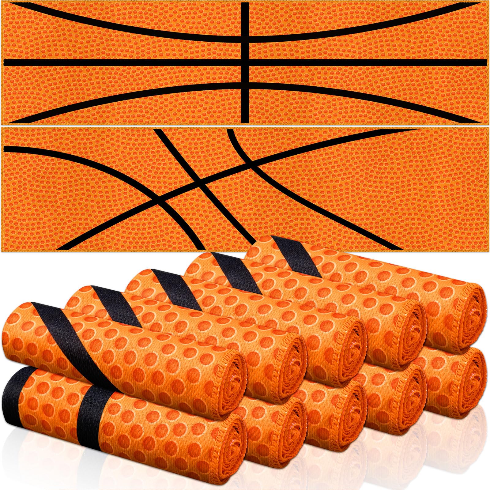 12 count Sports Cooling Towels Baseball Basketball Softball 40 x 12 Inch Breathable Soccer Football Volleyball Microfiber Ice Towel Fast Drying for Sport Party Favors Team Gift(Yellow,Softball)