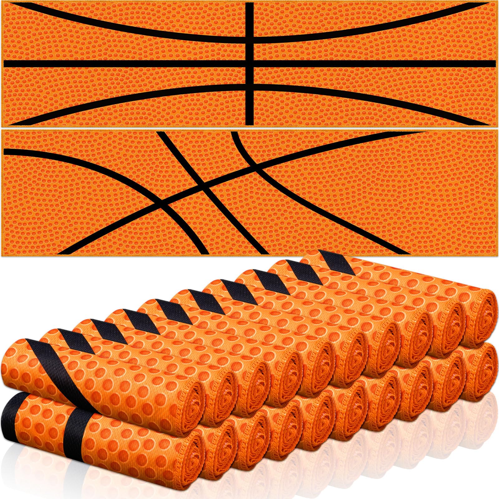 12 count Sports Cooling Towels Baseball Basketball Softball 40 x 12 Inch Breathable Soccer Football Volleyball Microfiber Ice Towel Fast Drying for Sport Party Favors Team Gift(Yellow,Softball)