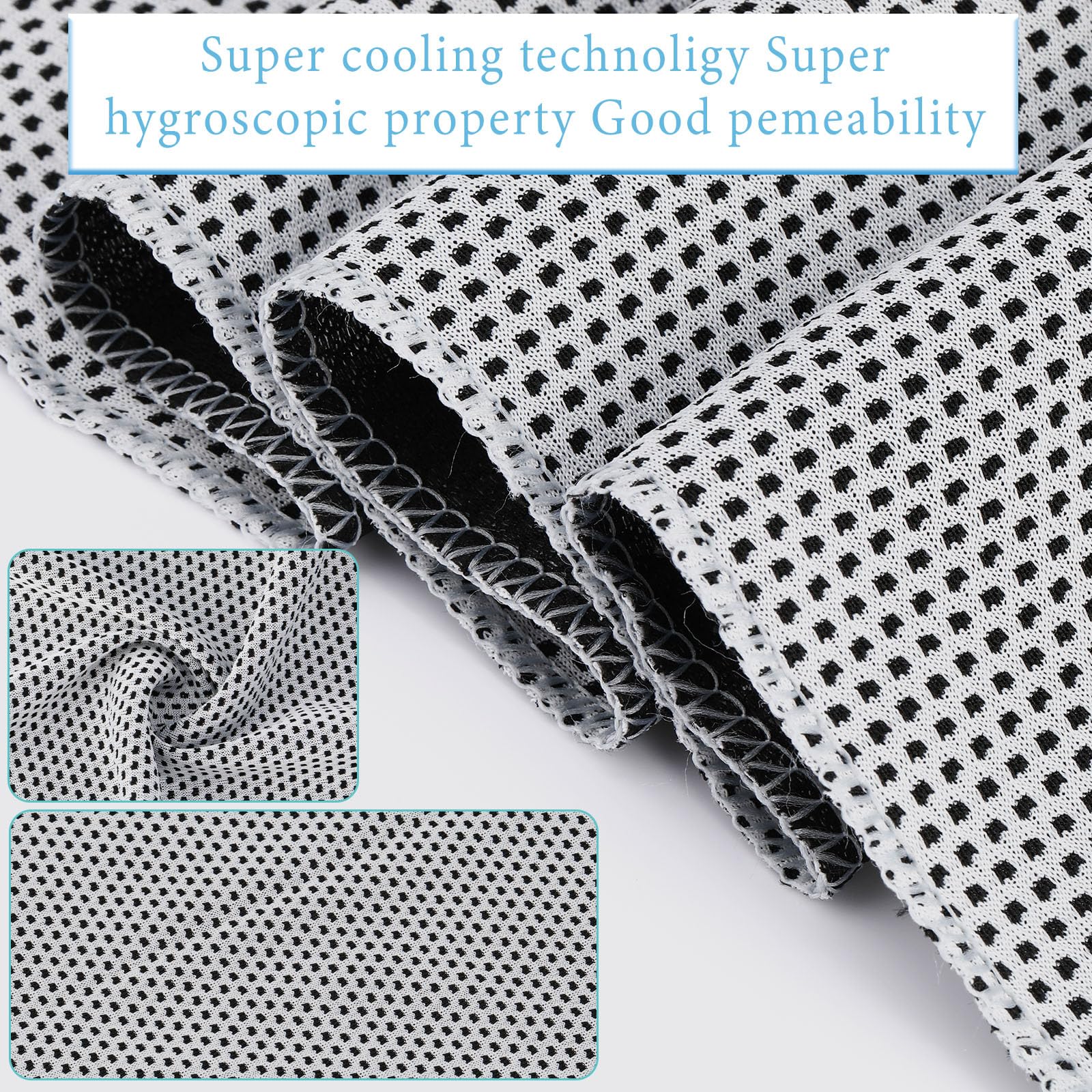 Honoson 10 Pcs Cooling Towels for Neck and Face, 47"x12" Sports Breathable Ice Towels Microfiber Chilly Sweat Rags with Portable Bottle for Gym Golf Athletes Yoga Workout Hot Weather (Mixed Colors)