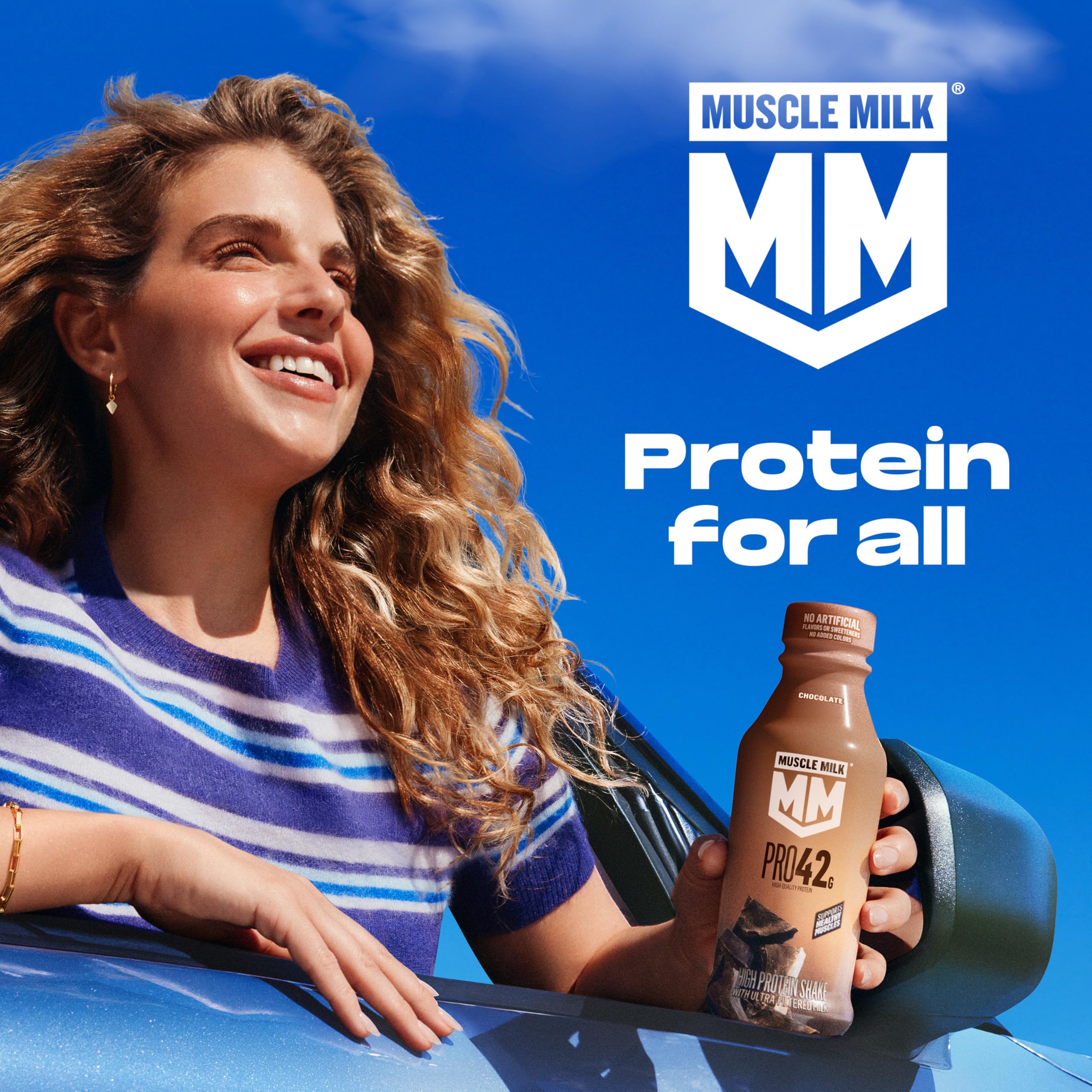 Muscle Milk High Protein Shake, Chocolate, 11 fl oz Cartons (12 Pack) Ultra Filtered Milk, 26g High Quality Protein Shake, 3g Sugar, 160 Calories, No Artificial Flavors, No Artificial Sweeteners, No Added Colors